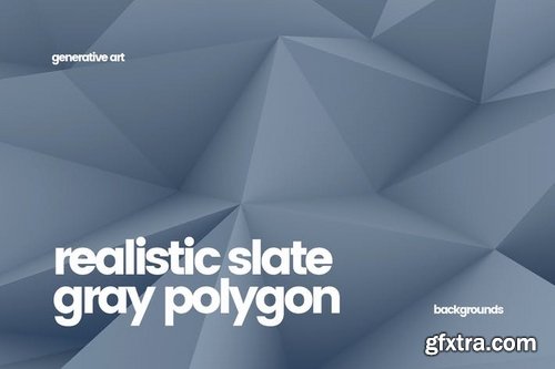 Realistic Slate Gray Polygon Backgrounds