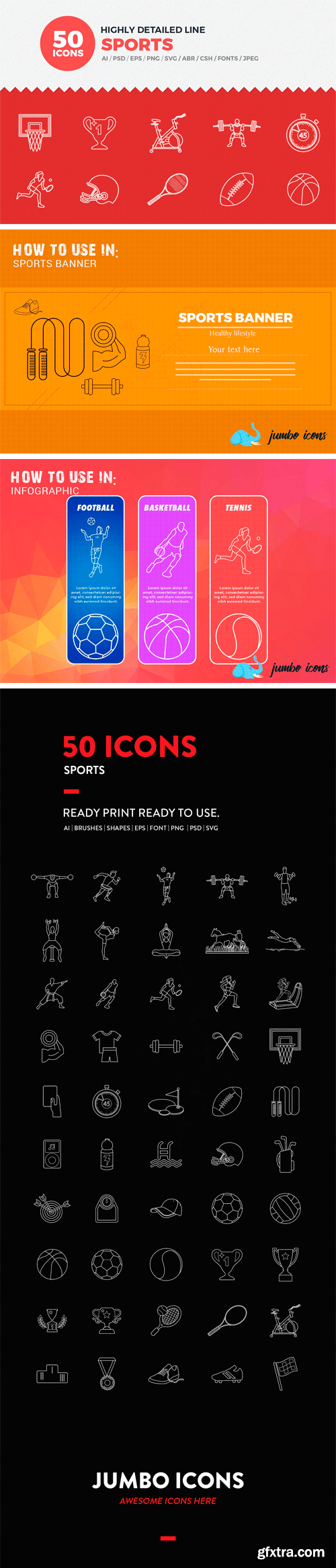 CM - JI-Line Sports Icons Set 2310147