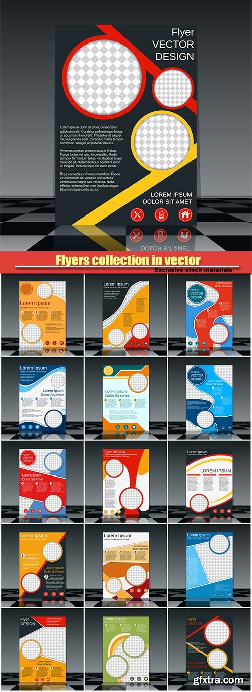 Flyers collection in vector