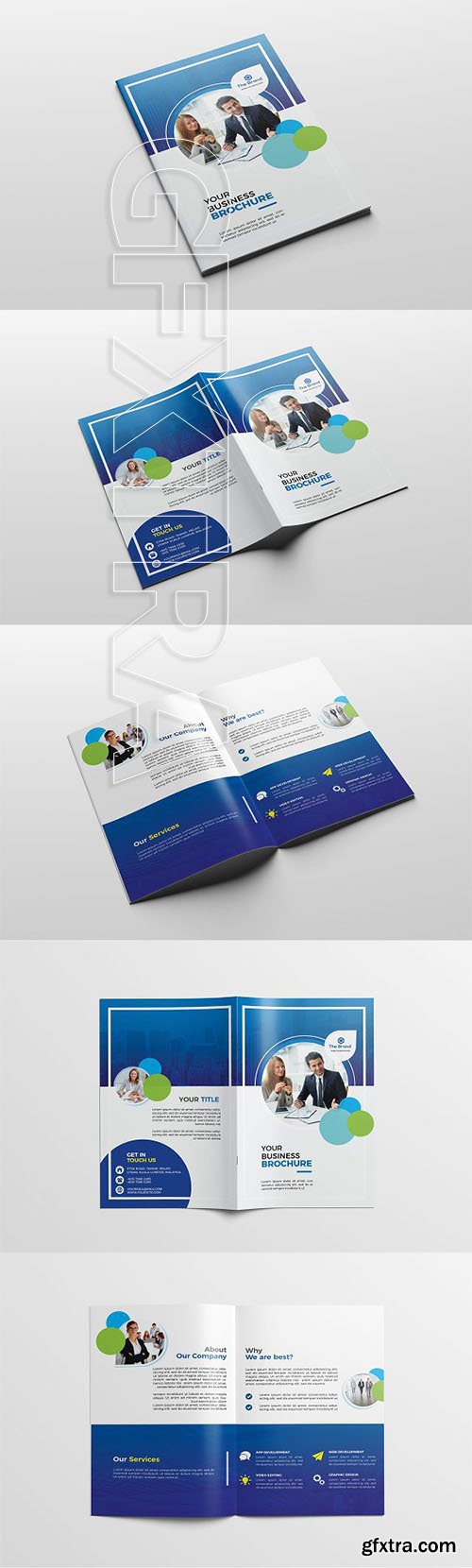CreativeMarket - Corporate Bifold Brochure 2418978