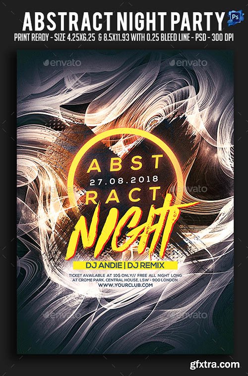 Abstract Night Party Flyer 21743025