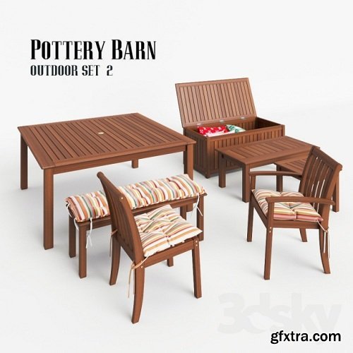 Pottery Barn Outdoor Set 2 3d model
