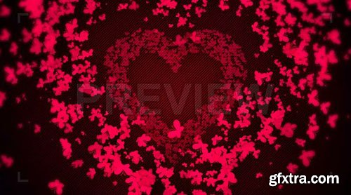 Hearts And Butterflies of Love - Motion Graphics 75059