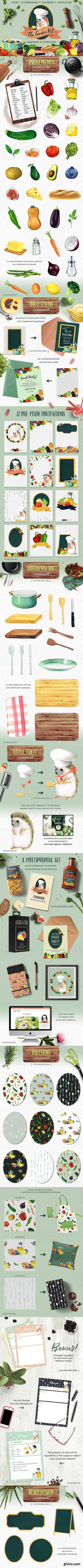 CreativeMarket - The Foodie Kit - Food Illustrations 2417867