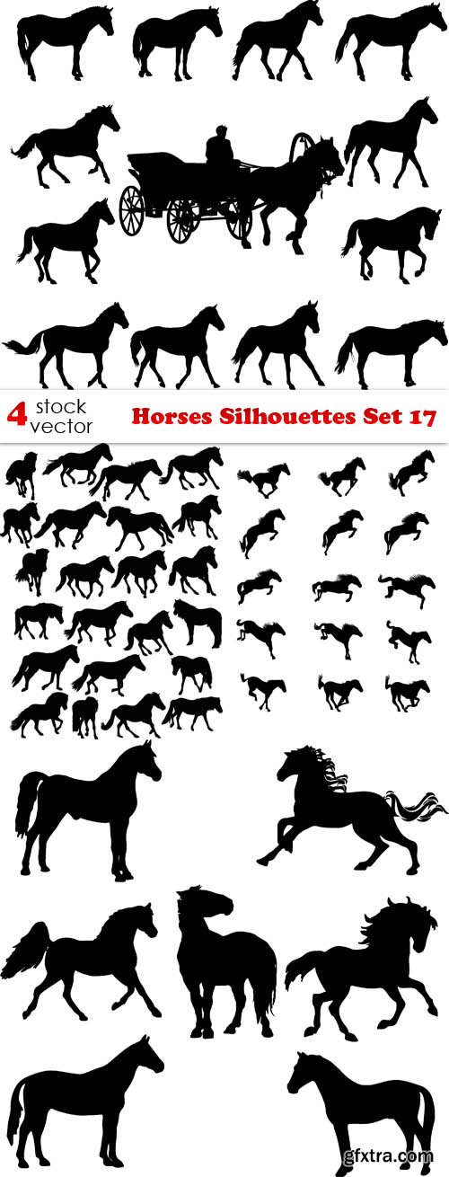 Vectors - Horses Silhouettes Set 17