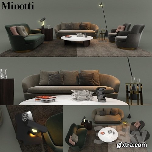 Minotti 2017 Set1 3d Model