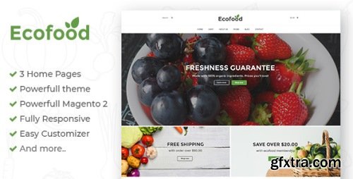 ThemeForest - Ecofood v1.0 - Responsive Organic Store Magento 2 Theme - 21229001