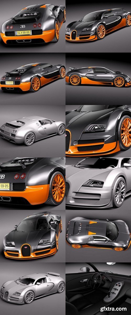Bugatti Veyron Super Sport 2012 3D Model