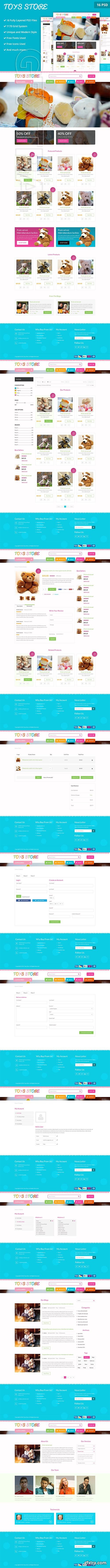 CreativeMarket - Toy Store PSD Website Template 2172325