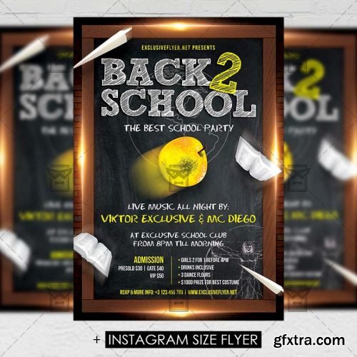 Back To School Party – Premium A5 Flyer Template