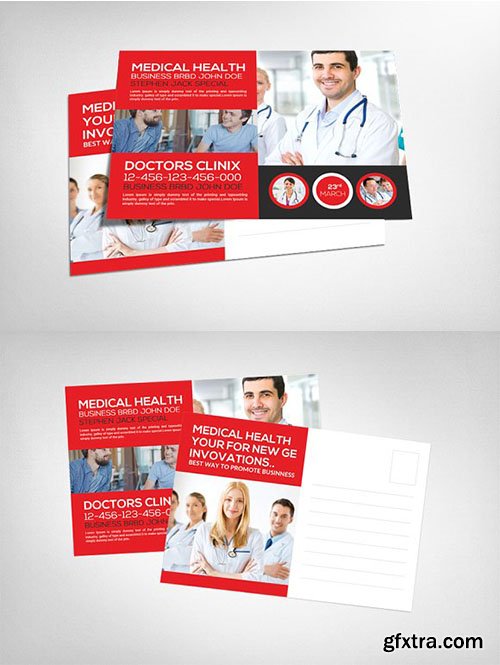 CreativeMarket - Medical Doctor Postcard Template 2443280