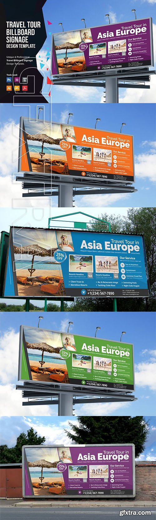 CreativeMarket - Holiday Travel Billboard Signage 2443922