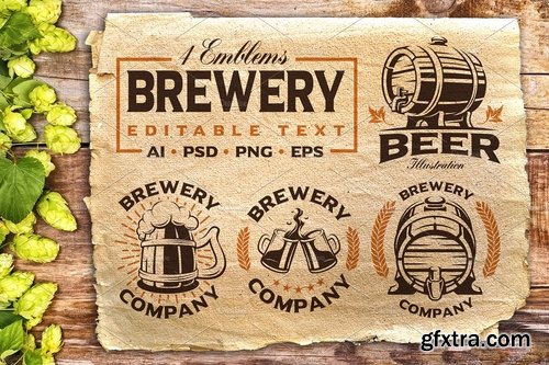 CM - Set of Vintage Beer Emblems 2381816