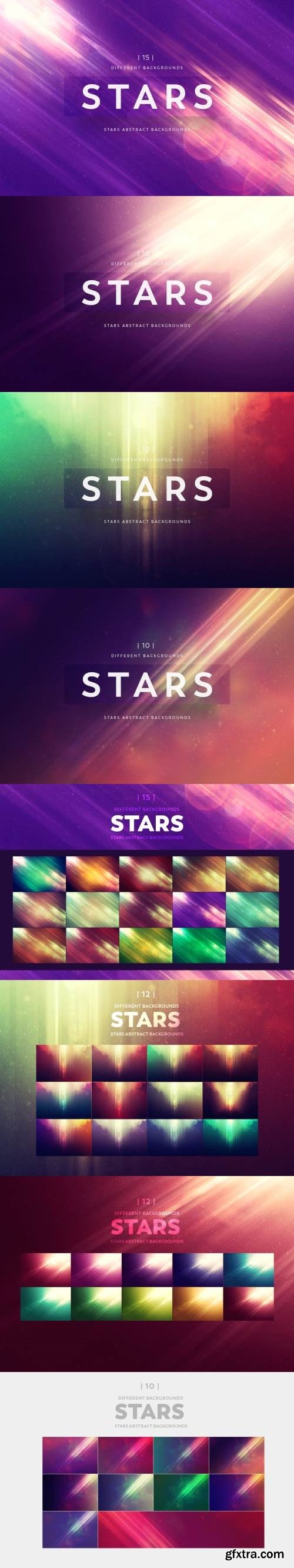 Stars Light Abstract Backgrounds Bundle