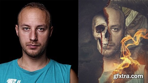 Skull Portrait Effect - Photoshop Manipulation