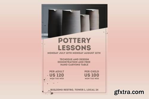Pottery Classes Flyer Poster