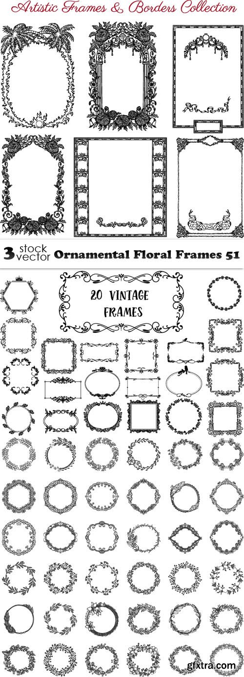 Vectors - Ornamental Floral Frames 51