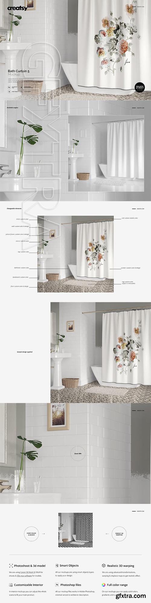 CreativeMarket - Bath Curtain Mockup v.5 2477118