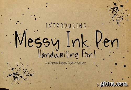 CreativeMarket Messy Ink Pen Handwriting Font 2134239
