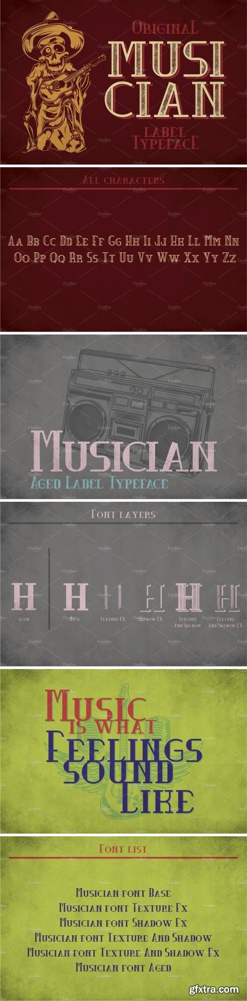 CM - Musician Modern Label Typeface 2091540