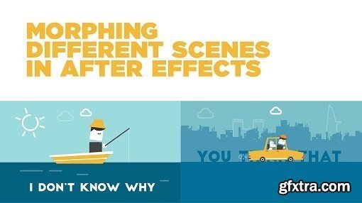 Animate the transitional effect between 2 different scenes in After Effects