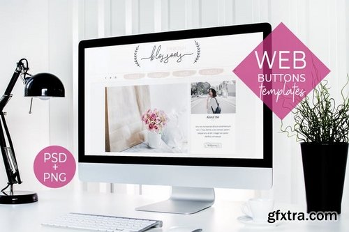 Webdesign buttons and blog template