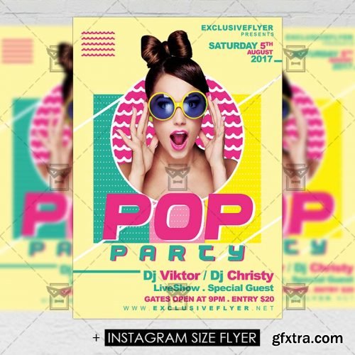 Pop Party – Premium A5 Flyer Template