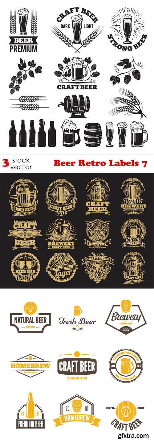 Vectors - Beer Retro Labels 7