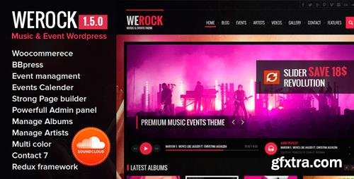 ThemeForest - WeRock v1.5.6 - Multipurpose Music & Event WordPress Theme - 7692372