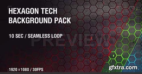 Hexagon Tech Background Pack - Motion Graphics 78076