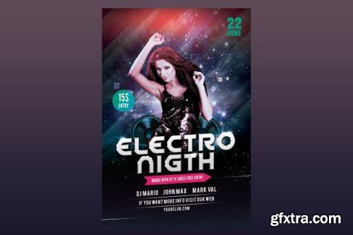 Electro Night Flyer Poster