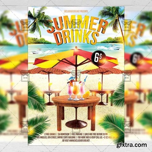 Summer Drinks – Premium A5 Flyer Template