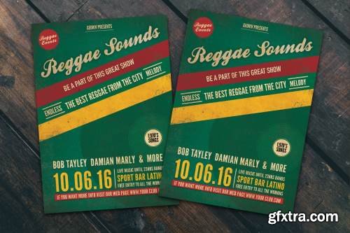 Reggae Sounds Flyer Poster