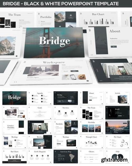 Bridge - Black & White Powerpoint Presentation