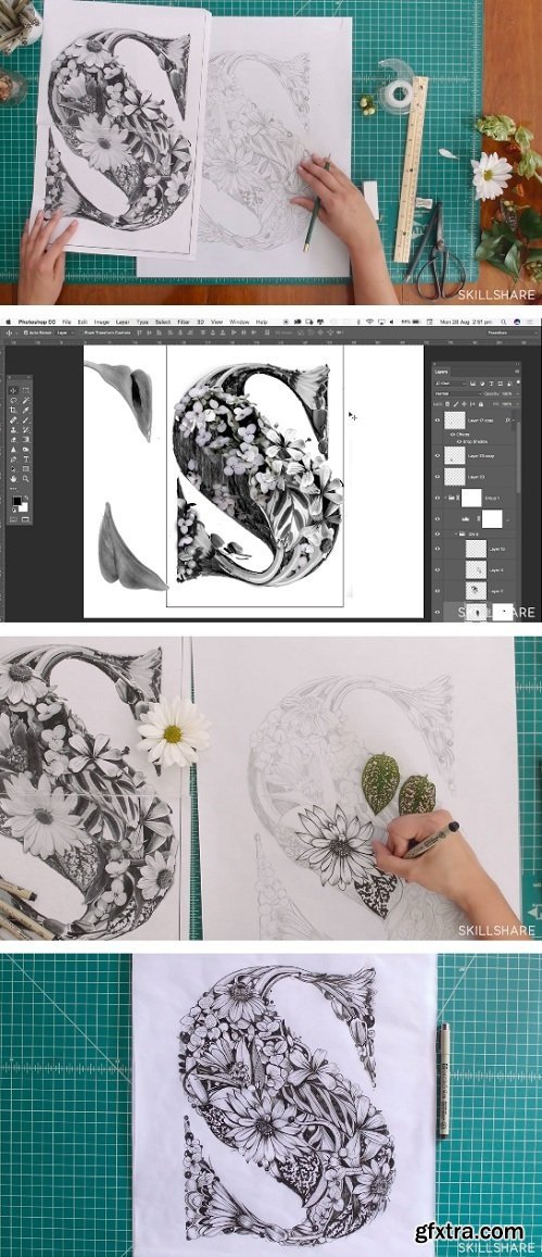 Illustrated Lettering: Drawing Intricate Floral Forms