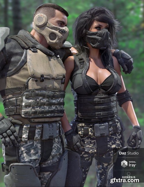 Daz3D - Tactical Assault Outfit Texture Expansion Pack