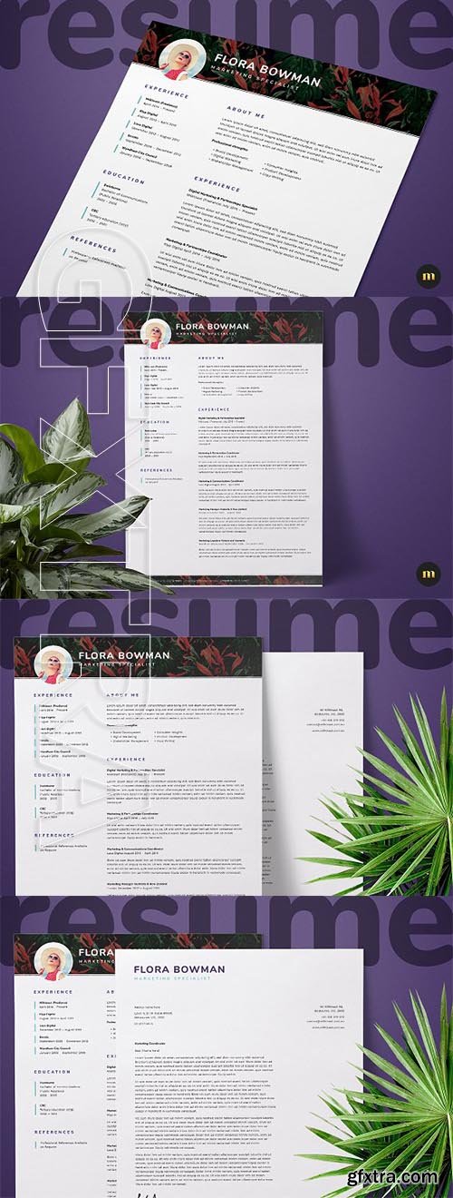 CreativeMarket - Resume CV and Cover Letter 2413467