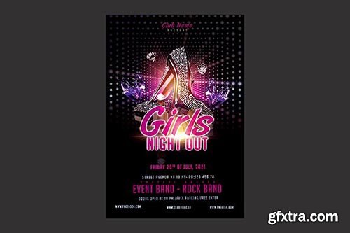 CreativeMarket - Girls Night Out Flyer 2509061