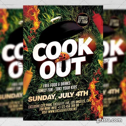Cook Out – Premium A5 Flyer Template