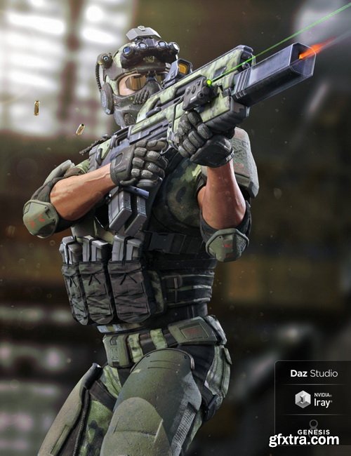 Daz3D - Tactical Assault Rifle & Add-ons for Tactical Assault Outfit