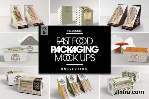 Fast Food Boxes Vol5 Take Out Packaging Mockups