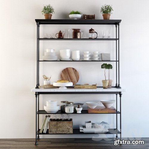 3dsky - Shelving In the Kitchen