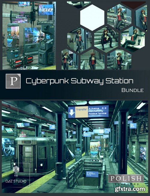 Daz3D - Cyberpunk Subway Station Bundle