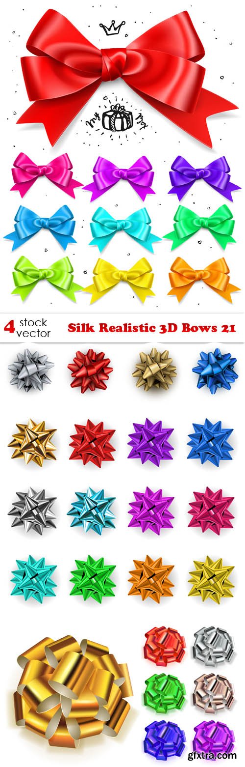 Vectors - Silk Realistic 3D Bows 21