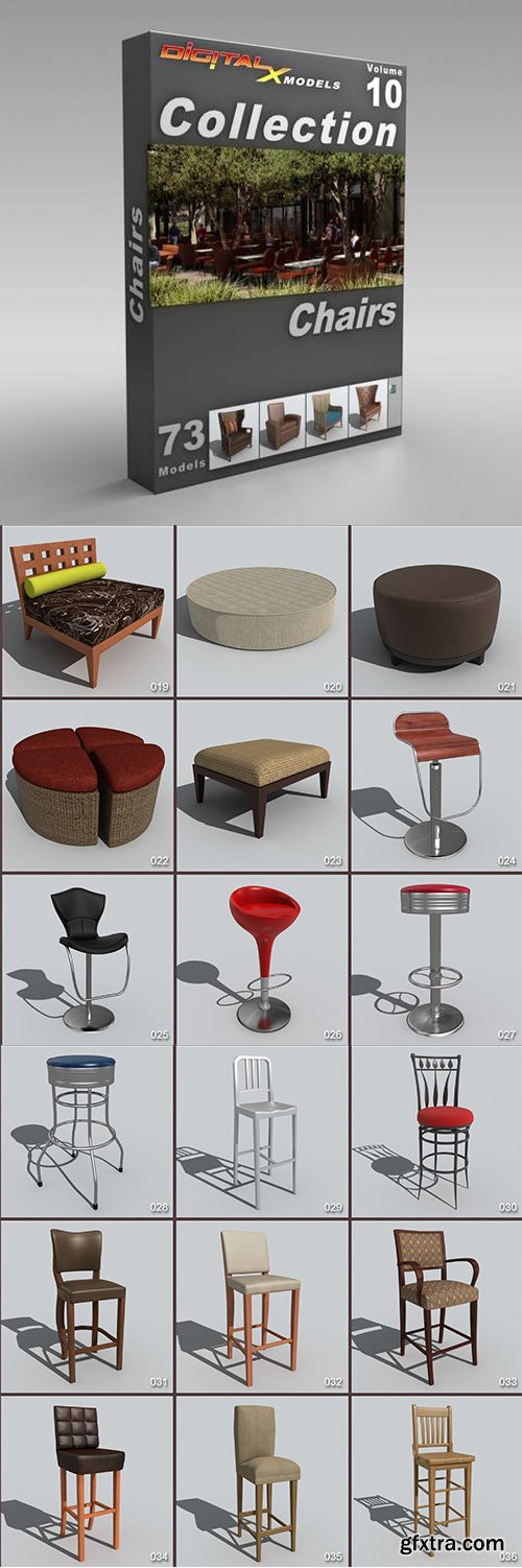 DigitalXModels - 3D Model Collection - Volume 10: CHAIRS