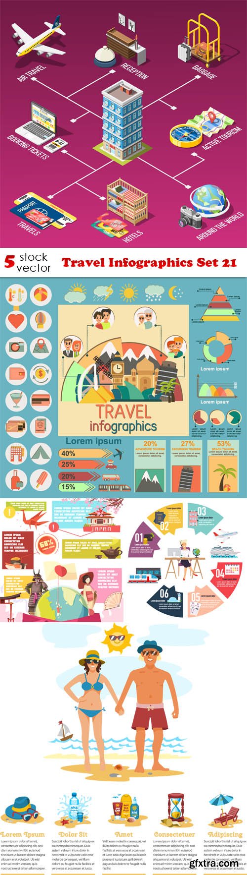 Vectors - Travel Infographics Set 21