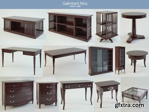 Galimberti Nino Furniture Set 3d Models