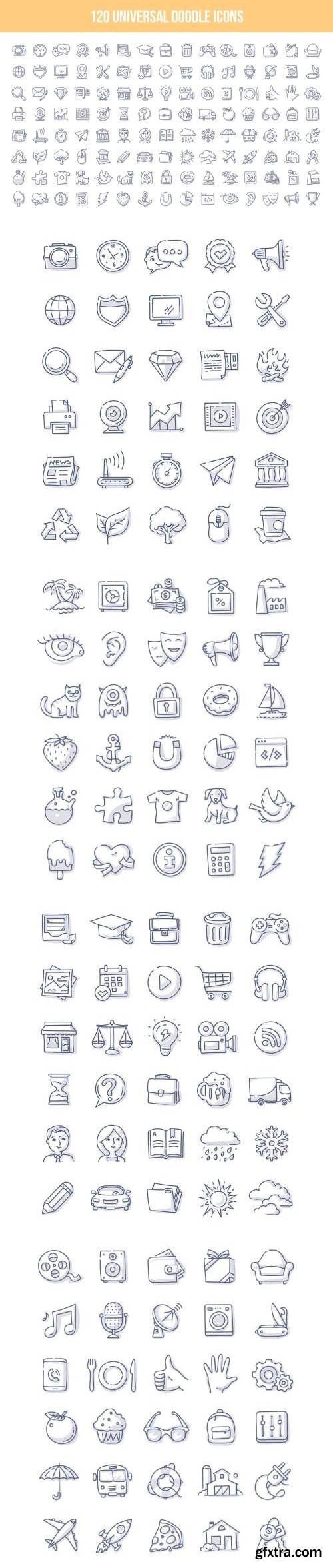 120 Universal Doodle Icons