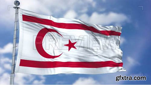 Northern Cyprus Flag Animation - Motion Graphics 74444