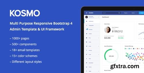 ThemeForest - KOSMO - Multipurpose Responsive Bootstrap 4 Admin Dashboard Template (Update: 25 March 18) - 19506620